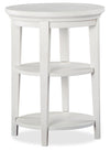 Heron Cove 18\" Traditional Round End Table with Shelf - White Pine