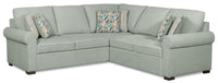 Haven 2-Piece Right-Facing Chenille Sectional - Seafoam 