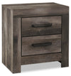 Sawyer Bedside 2-Drawer Nightstand with Built-in USB Ports, 23.7