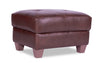 Vita 100% Genuine Leather Ottoman - Brown