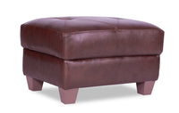 Vita 100% Genuine Leather Ottoman - Brown 