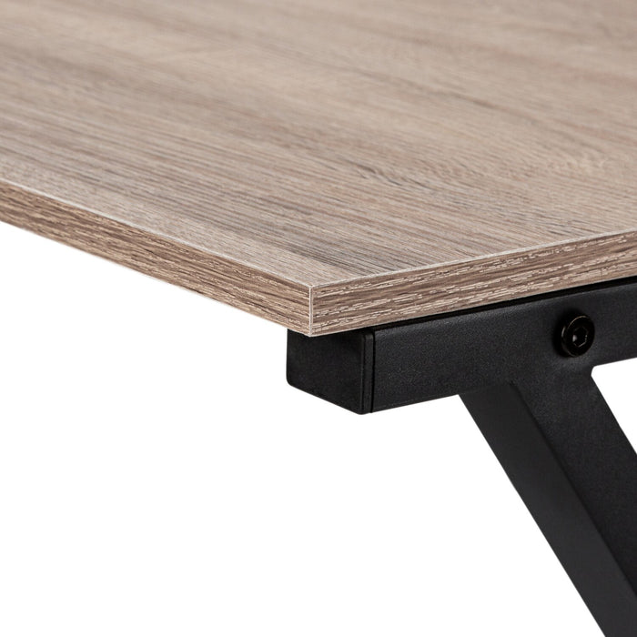 Lidia 55.25\" L-Shaped Corner Office Desk - Taupe 