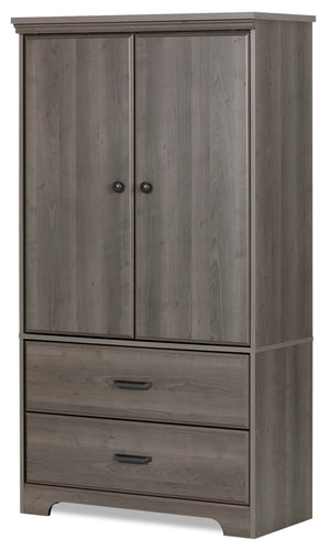 Holt Bedroom 2-Drawer Chest with Storage Cabinet, 33.75