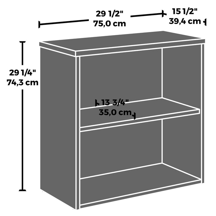 Affirm 29.53\" Commercial Grade 2-Shelf Bookcase - Hudson Elm