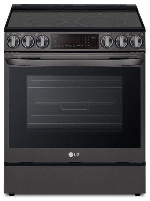 LG 6.3 Cu. Ft. Smart Electric Range with Air Fry and ProBake Convection® - Smudge Proof Black Stainless Steel - LSEL6335D