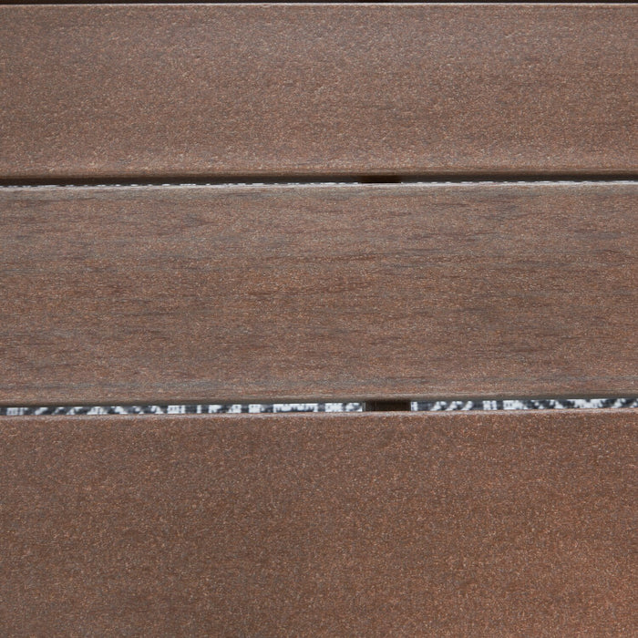 Nome Outdoor Patio Coffee Table - 48\"W, High Density Plastic, UV & Weather Resistant - Natural