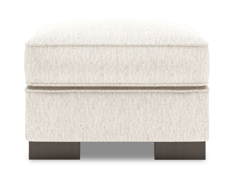 Made in Canada Customizable Sofa Lab Track 24\" Chenille Fabric Ottoman - Luxury Sand Beige