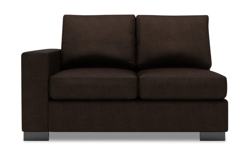Sofa Lab Track LAF Loveseat - Luxury Chocolate