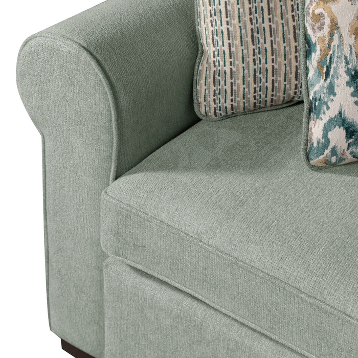 Scott Living Haven 2-Piece Left-Facing Chenille Fabric Sectional - Seafoam Blue