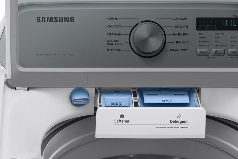 Samsung 5.3 Cu. Ft. Top-Load Washer and 7.4 Cu. Ft. Electric Dryer - White