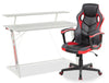 Sparta Gaming Desk and Racer Gaming Chair Package - White