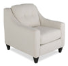 Kylie Linen-Look Fabric Chair - Zeus Pearl 