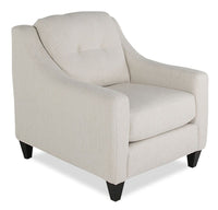 Kylie Linen-Look Fabric Chair - Zeus Pearl  