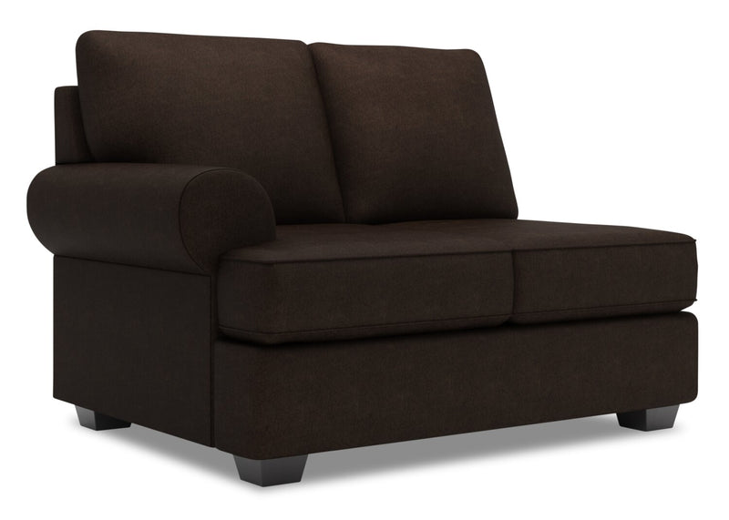 Sofa Lab Roll LAF Loveseat - Luxury Chocolate