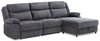 Alina 3-Piece Right-Facing Manual Reclining Sectional - Grey