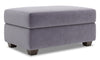 Made in Canada Customizable Sofa Lab The Trunk 39\" Velvet Fabric Storage Ottoman - Granite Grey