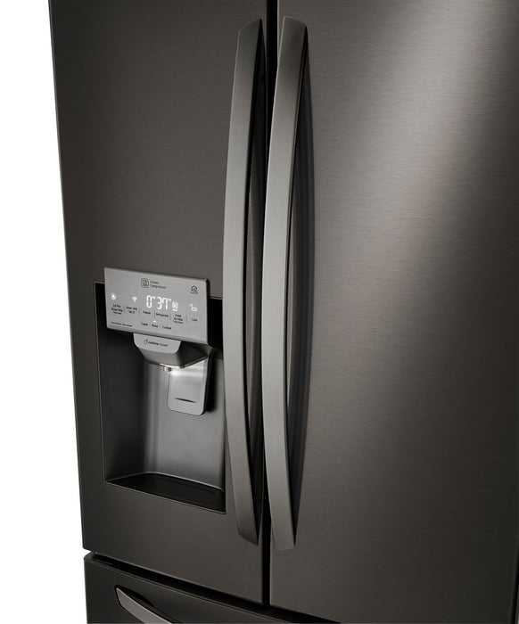 LG 33\" 25 Cu. Ft. French-Door Refrigerator - Smudge Proof Black Stainless Steel - LRFXS2503D