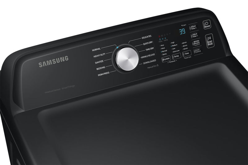 Samsung 5.3 Cu. Ft. Top-Load Washer and 7.4 Cu. Ft. Electric Dryer - Black Stainless
