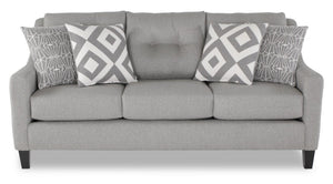 Kylie Linen-Look Fabric Sofa - Zeus Grey