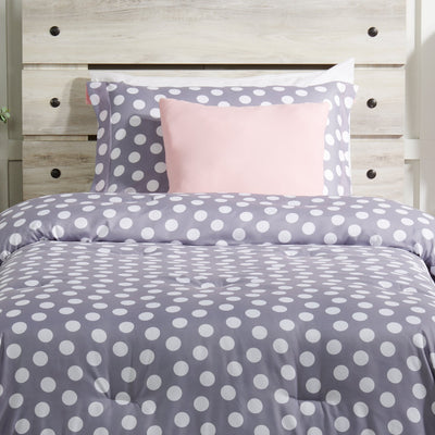 Portia 3-Piece Twin Comforter Set - Grey | Ensemble d'édredon Portia 3 pièces pour lit simple - gris