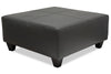 Addison Leath-Aire Ottoman - Grey