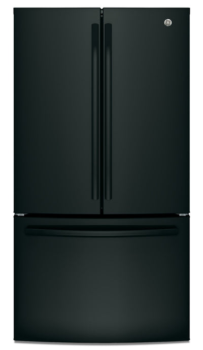 GE 27 Cu. Ft. French-Door Refrigerator with Internal Water Dispenser - GNE27JGMBB - Refrigerator in Black