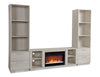 Antoni Modern 3 Piece Entertainment Centre with Electric Fireplace and Storage for TVs up to 70