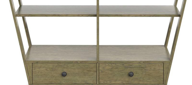 Esme 56\" Traditional Glass Top Sofa Table with Storage and Shelf - Light Brown Wood