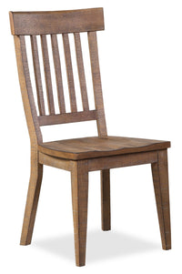 Cedar Dining Chair, Pine Wood, Slat Back - Grey 