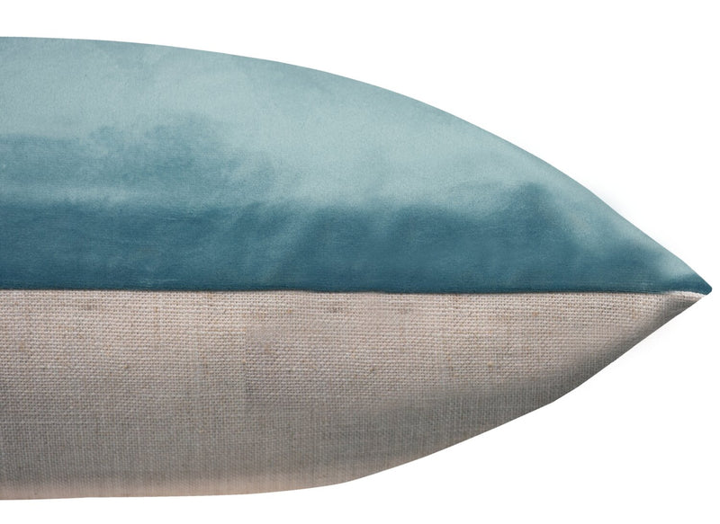 Velvet-Look Accent Pillow - Light Blue 