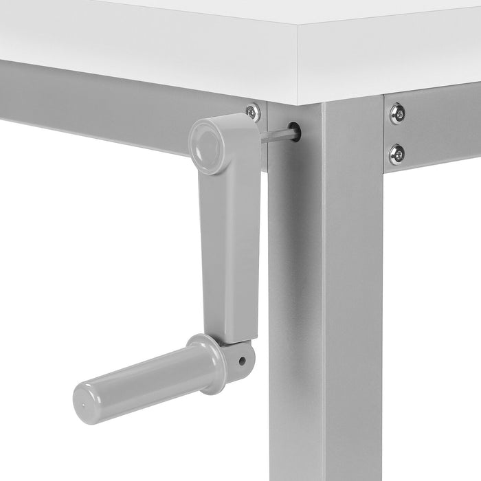 Kai 47.25\" Adjustable Height Office Desk - White