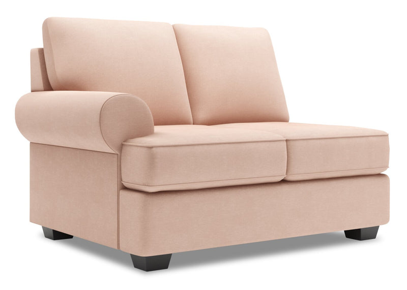 Sofa Lab Roll LAF Loveseat - Pax Rose