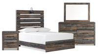 Abby 6-Piece Full Bedroom Package - Brown 