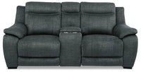 Novo Fabric Power Reclining Loveseat - Grey 