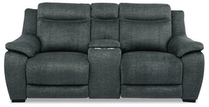 Novo Fabric Power Reclining Loveseat - Grey