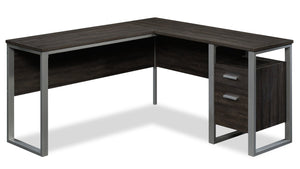 Rayna L-Shaped Desk - Blade Walnut