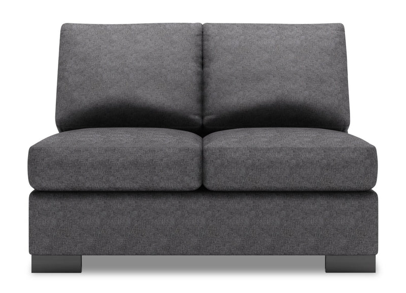Sofa Lab Track Armless Loveseat - Luxury Charcoal