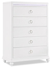 Ava Bedroom Chest of Drawers with LED Light, 5-Drawer, 40.5