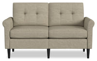 BLOK Modular Rolled Arm Loveseat – Taupe 