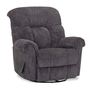 8527 Chenille Swivel Rocker Recliner - Fighter Charcoal 