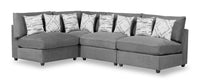 Evolve Left-Facing Sectional - Charcoal 