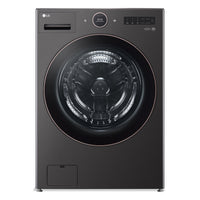 LG 5.2 Cu. Ft. Smart Front-Load High-Efficiency Steam Washer - Black Steel - Stackable - WM6500HBA 