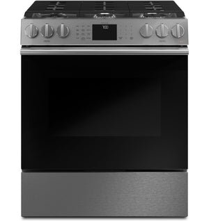 Cafe 5.6 Cu. Ft. Smart Gas Range with True European Convection and Self Clean Racks - Platinum Glass - CCGS700M2NS5