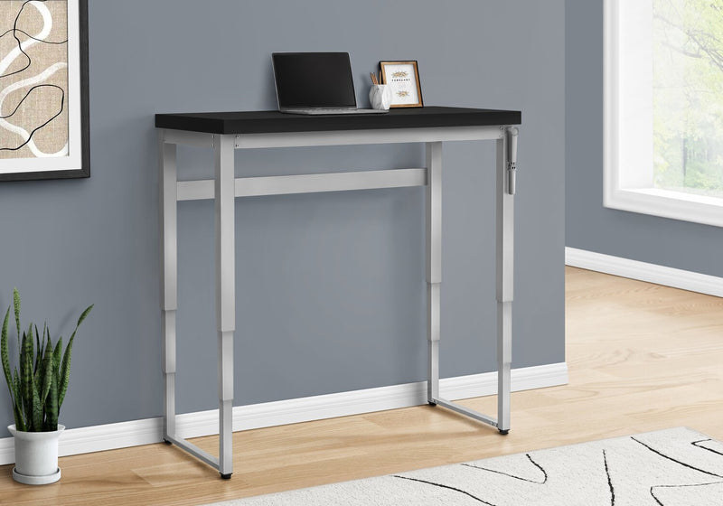 Kai 47.25\" Adjustable Height Office Desk - Black/Silver