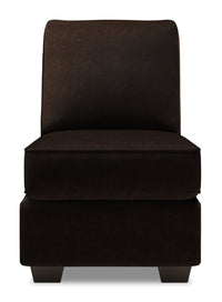 Sofa Lab Roll Armless Chair - Luxury Chocolate 