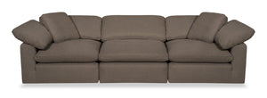 Eclipse Linen-Look Fabric Modular Sofa - Slate