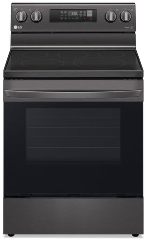 LG 6.3 Cu. Ft. Smart Electric Range with Air Fry and Fan Convection - Black Stainless - LREL6323D