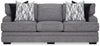 Roland Linen-Look Fabric Sofa - Grey