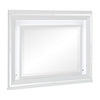 Max Bedroom Dresser Mirror with LED Light, Glam - White