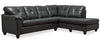 Made in Canada Addison 2-Piece Right-Facing Faux Leather Sectional with Removable Seat Cushions - Grey